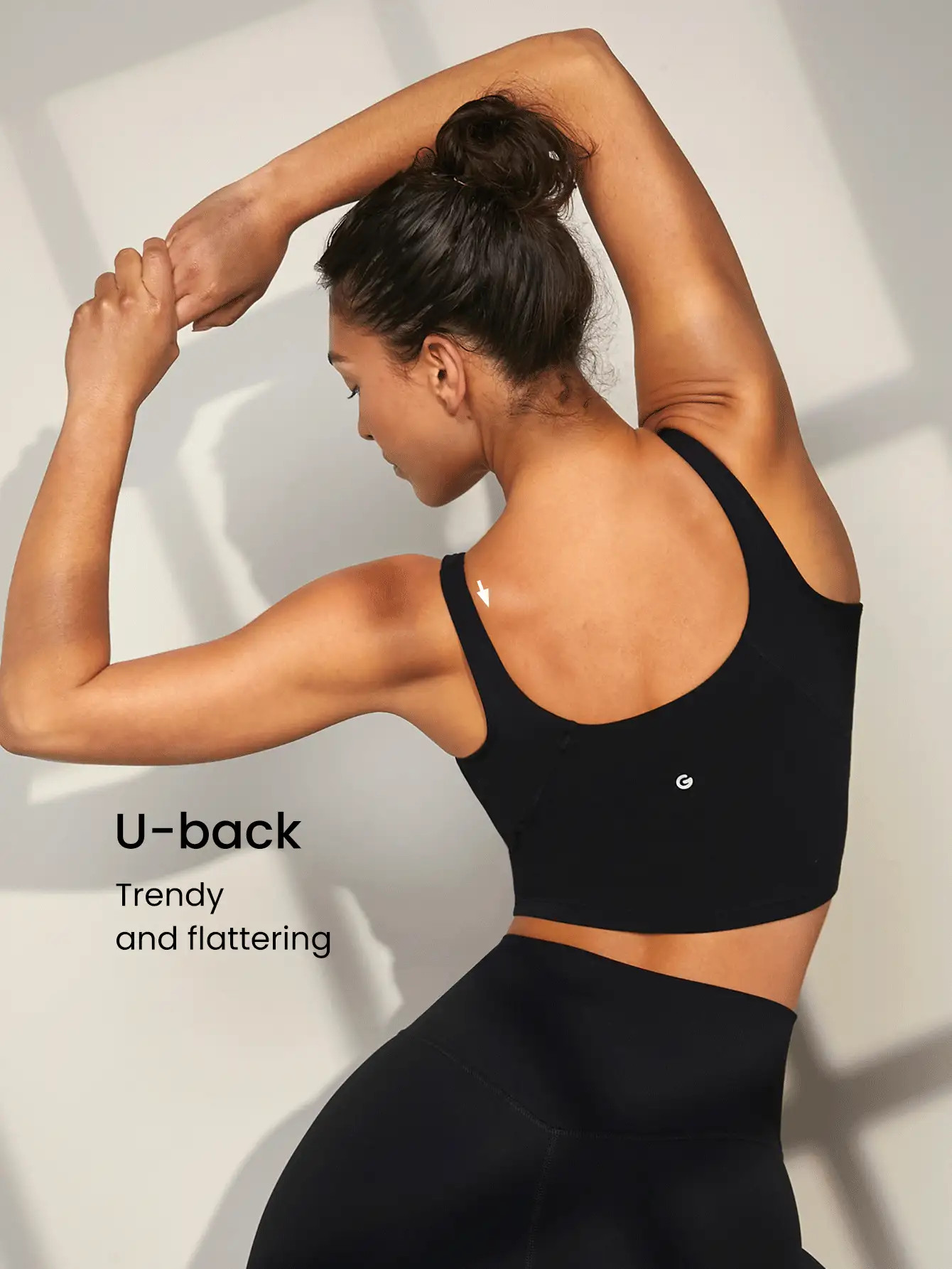 GLOWMODE FeatherFit™ U Back Cropped Active Tank Top Low Impact Yoga Daily | SHEIN