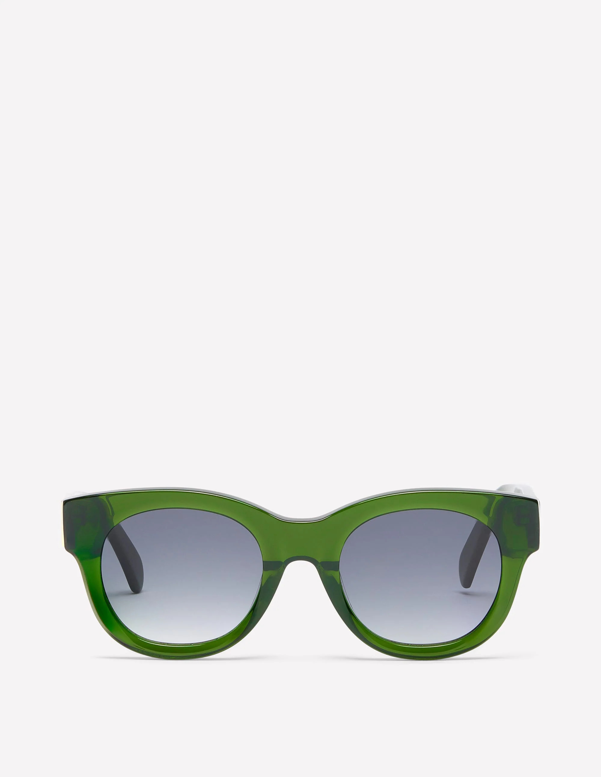 Round Acetate Sunglasses-Crystal Olive | Boden (US)
