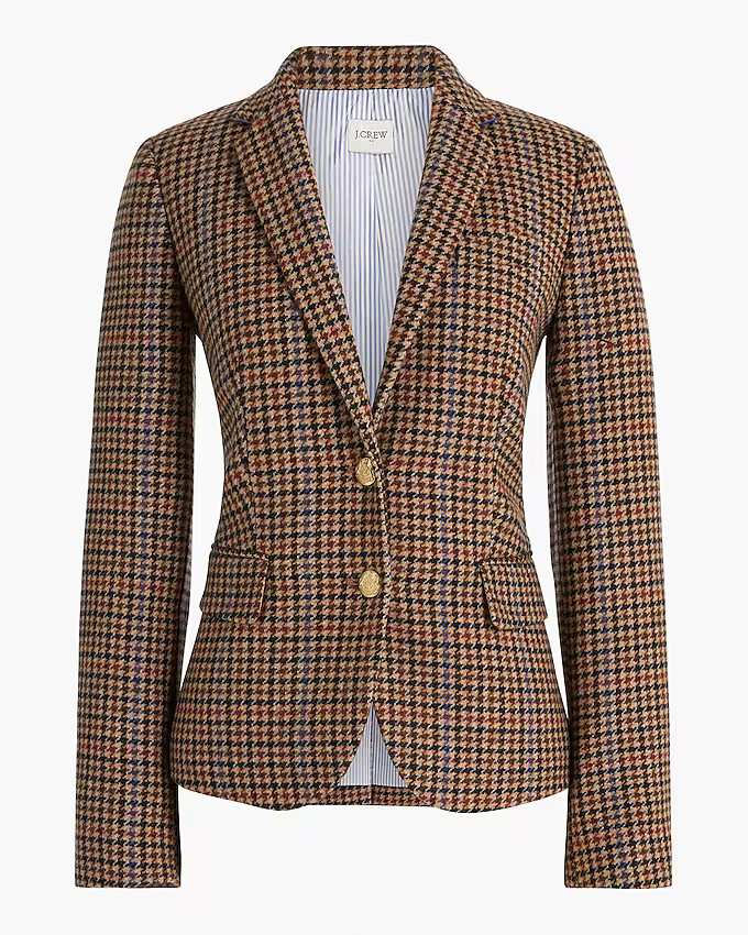 Wool-blend schoolboy blazer in houndstooth | J.Crew Factory