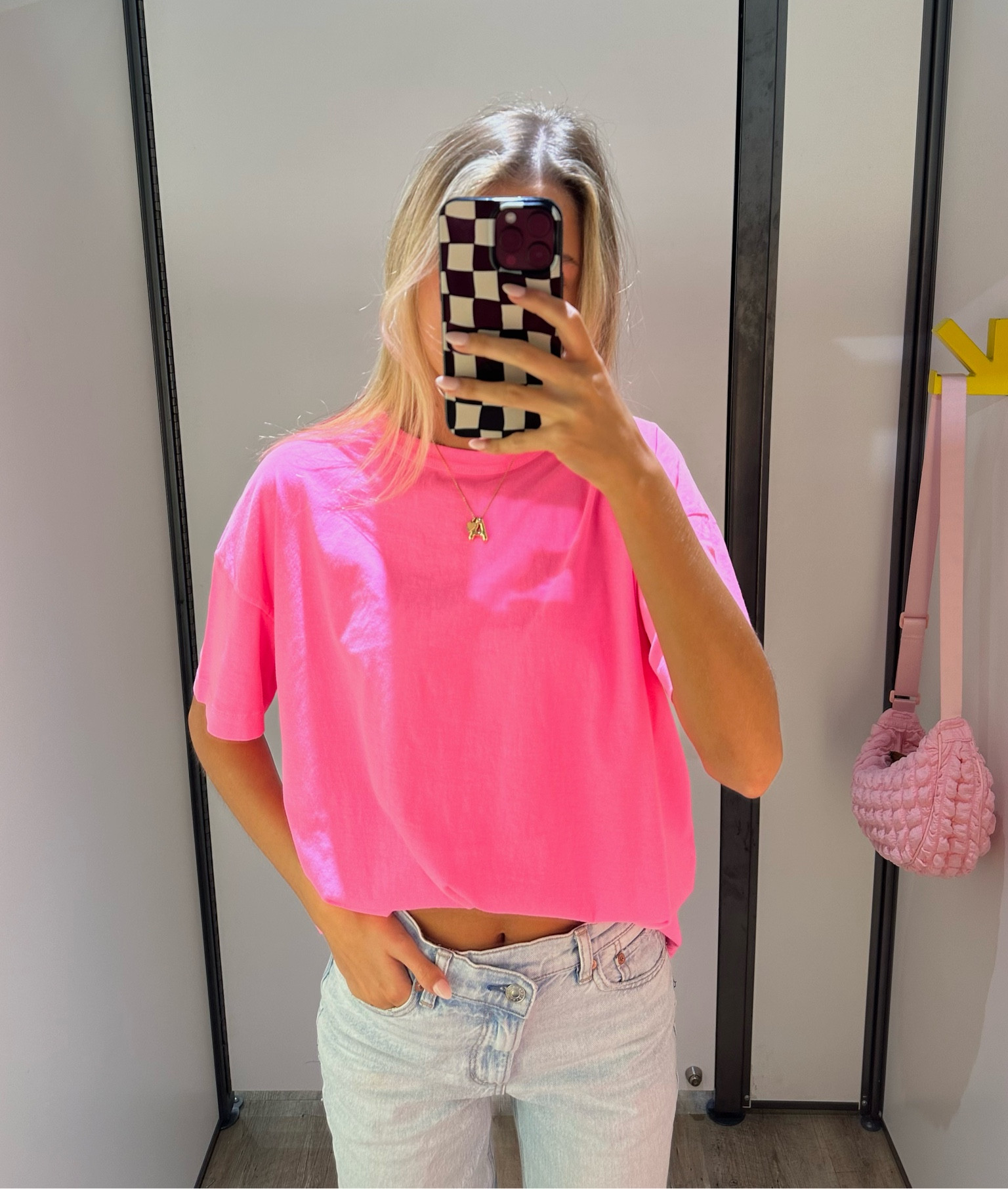 hot pink old navy top