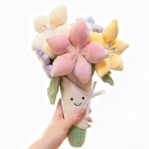 QYN Stuffed Flower Plush Bouquet Flowers Decor Funny Gifts for Women Friends | Amazon (US)
