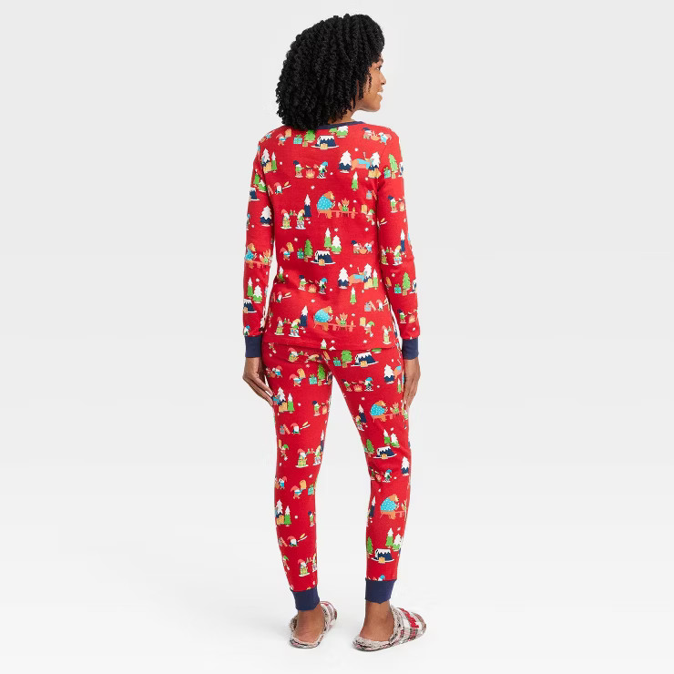 Women's Holiday Gnomes Print Matching Family Pajama Set - Wondershop™ Red | Target