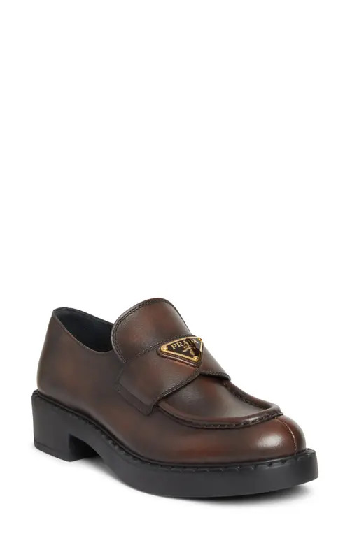 Prada Moc Toe Loafer in Moro at Nordstrom, Size 11Us | Nordstrom