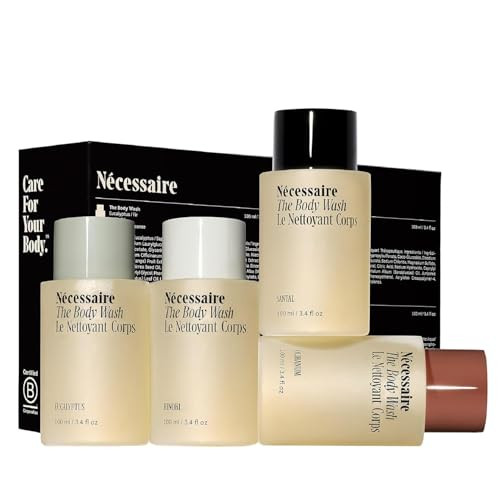 Nécessaire The Body Wash Discovery Collection. Skincare Gift Set For Women + Men. Radiance Cleanse. 4x Travel Size Skin Care Set With Vitamins + Niacinamide. 3.4 fl oz. | Amazon (US)