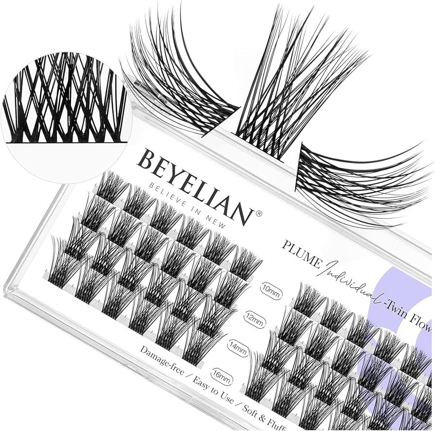 DIY Eyelash Extension,Individual Cluster Lashes False Eyelashes Extension Natural Look Reusable G... | Amazon (US)