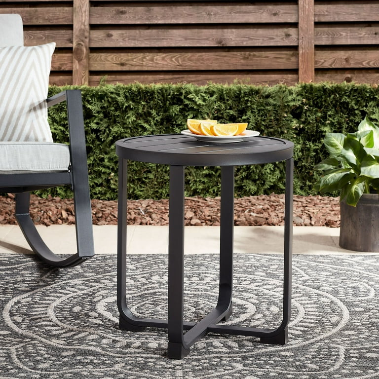 Mainstays Asher Springs Outdoor Side Table- Black - Walmart.com | Walmart (US)