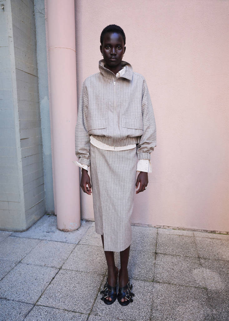 Checked bomber jacket light/pastel grey - Woman - M - MANGO | MANGO (UK)