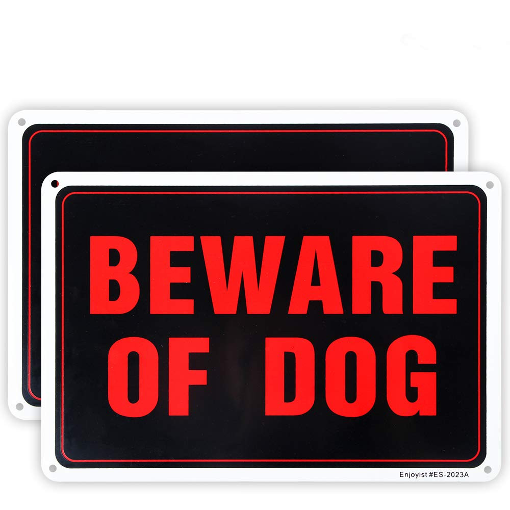 2-Pack Beware of Dog Sign, 10"x 7" .04" Aluminum Reflective Sign Rust Free Aluminum-UV Protected ... | Amazon (US)