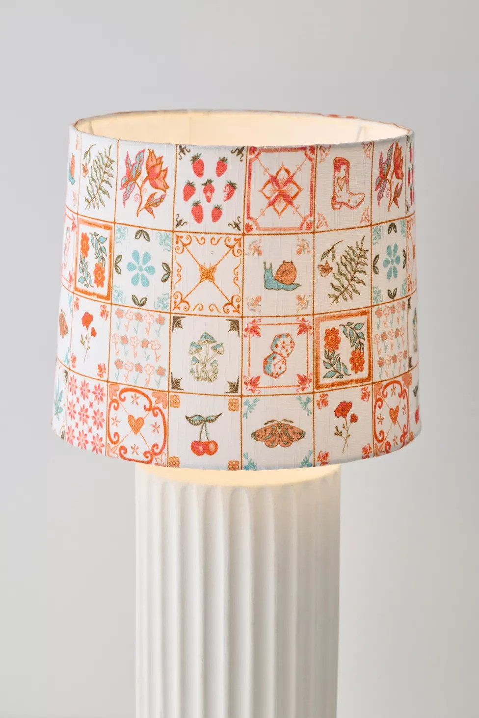 Mariana Tile Print Drum Lamp Shade | Urban Outfitters (US and RoW)