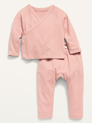 Unisex Kimono Top and Convertible Footed Leggings Layette Set for Baby | Old Navy (US)