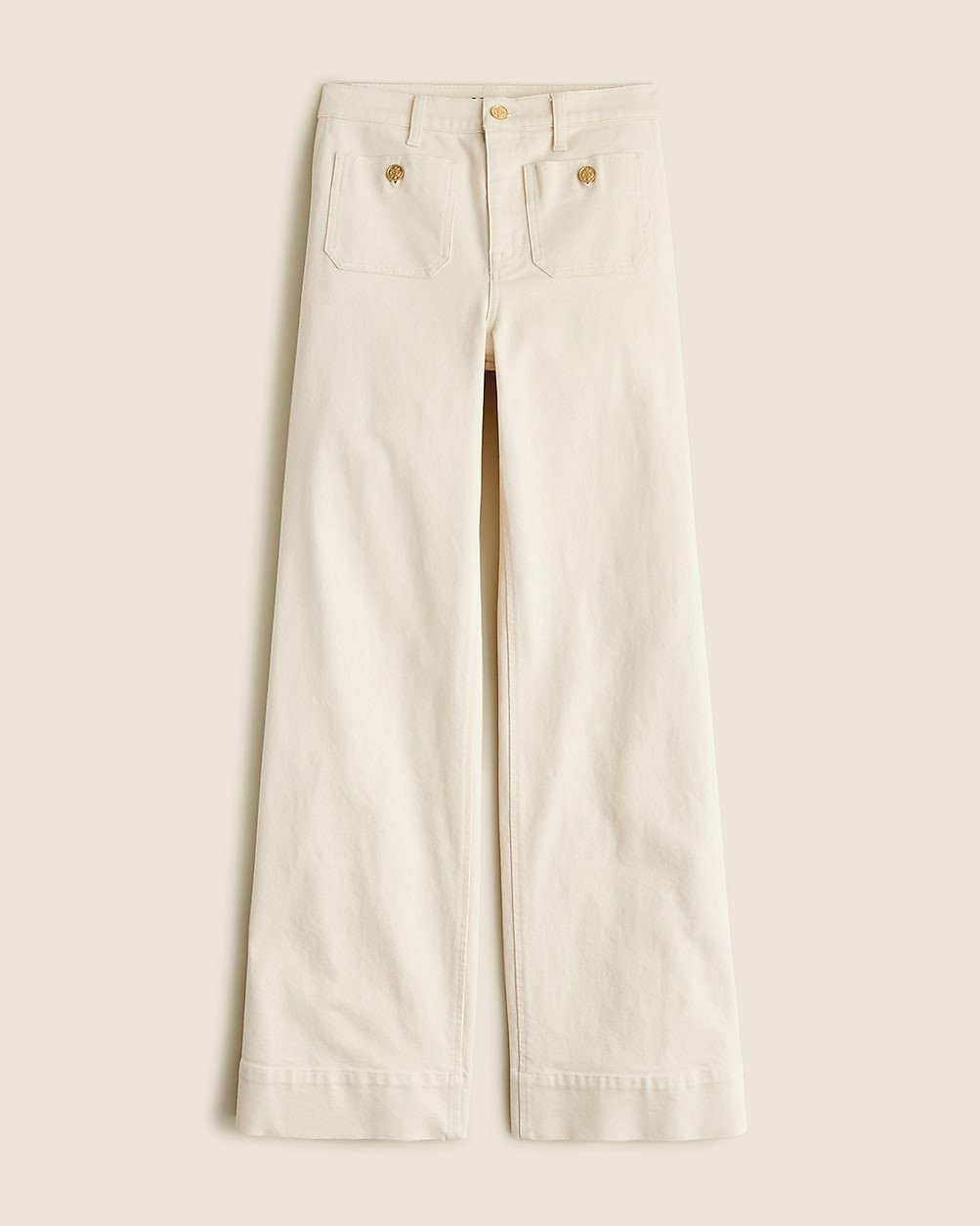 Sailor denim trouser in ecru | J. Crew US