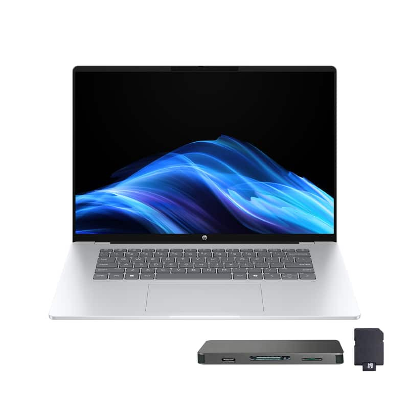 HP - Upgraded - OmniBook 5 16" 2K Touch Laptop,Snapdragon X Plus,32GB RAM,4TB SSD+1TB Dock Set,Copilot+ PC,Backlit KB,Win11Pro - Silver | Best Buy U.S.