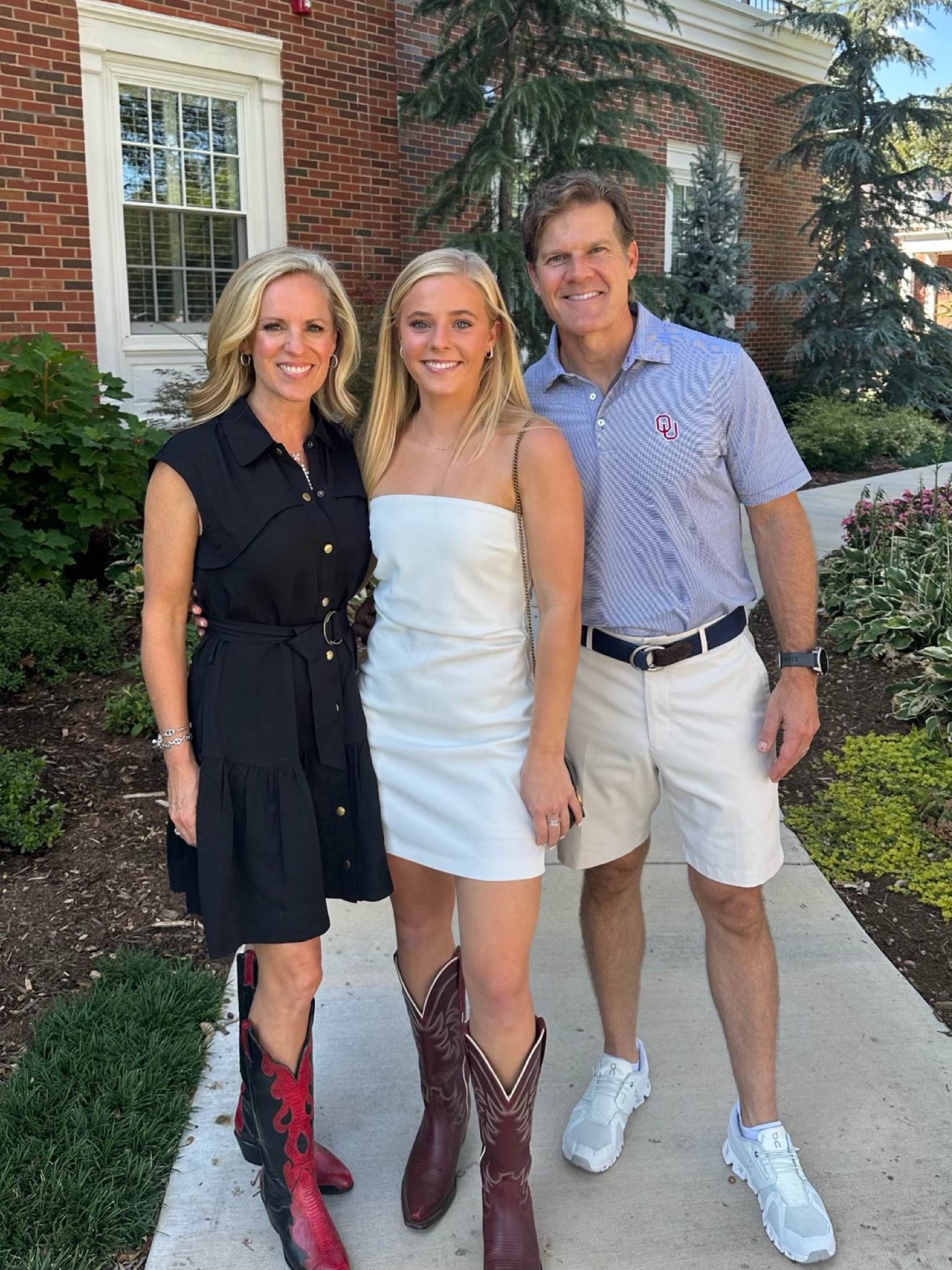 OU Game Day ♥️
Black belted mini dress with western detailing and gold snaps and ruffle hem
White strapless mini dress
Red cowboy boots 
Peter Millar game day polo 

#LTKstyletip #LTKfindsunder100 #LTKSeasonal