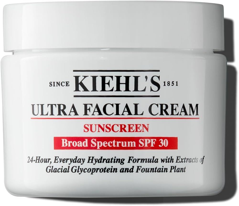 Kiehl's Ultra Facial Cream with SPF 30, Lightweight Daily Face Moisturizer for All Skin Types, 24... | Amazon (US)