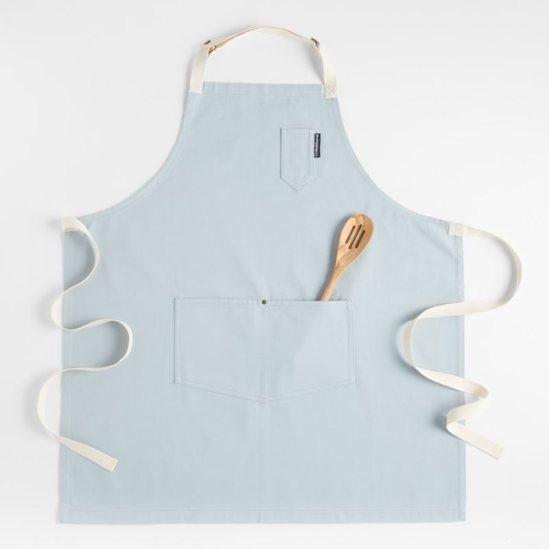 Blue Mist Baking Kitchen Cooking Apron with Pockets + Reviews | Crate & Barrel | Crate & Barrel