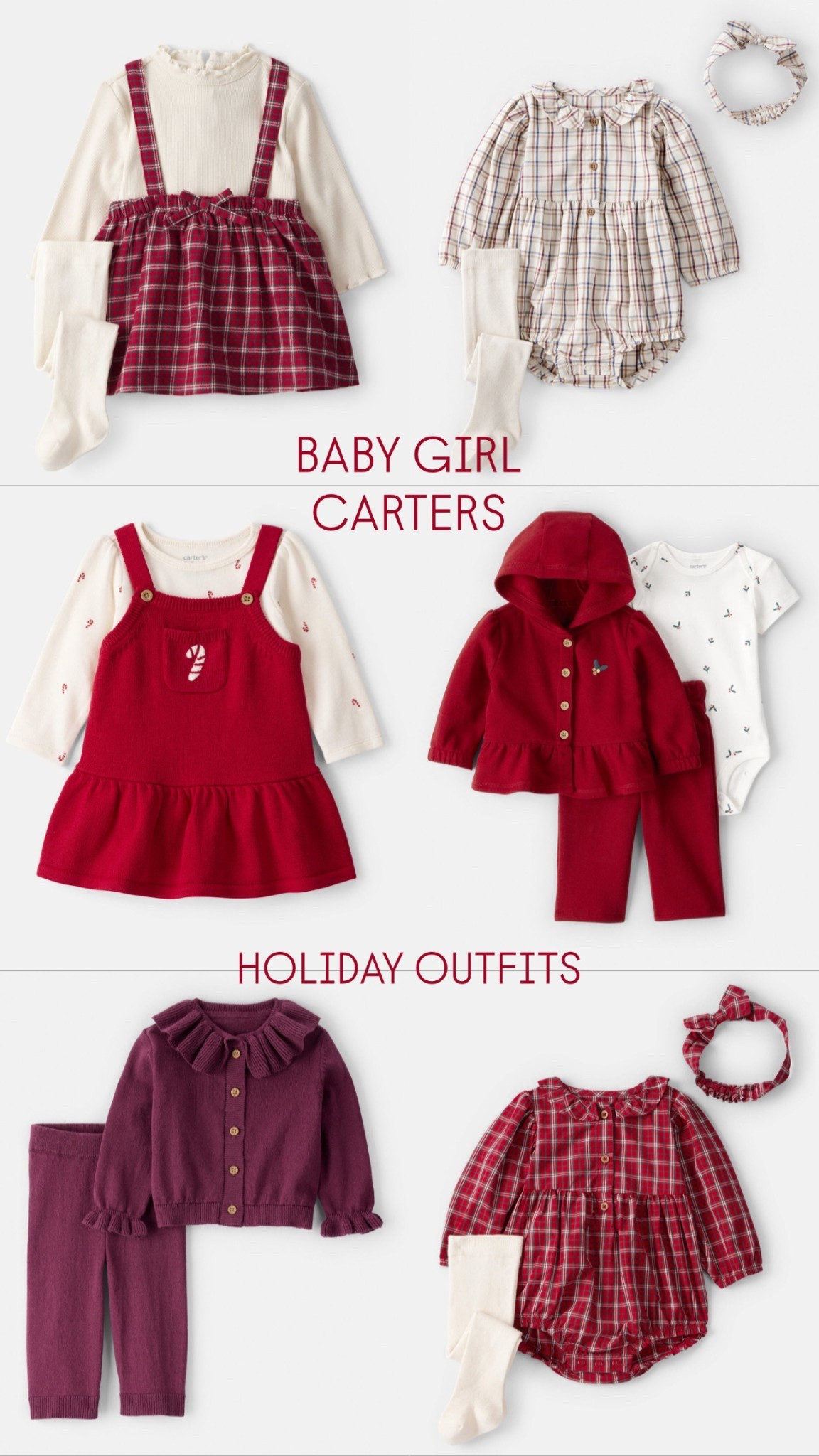 Carter’s Holiday Outfits (Baby Girl)
Holiday magic for our little ones ✨🎀👶🏻
I rounded up the cutest Carter’s holiday outfits for baby girls — cozy knits, velvet dresses, festive PJs, and all the sparkly little details that make this season extra special.
Everything is on major sale for Black Friday + Cyber Monday, so it’s the perfect time to grab those Christmas photoshoot looks, holiday party outfits, or matching PJs for the family 🎄
Tap to shop my favorites while they’re still in stock ❤️

• Tap to shop the full holiday edit
• Save this post for outfit inspo
• Follow for more baby girl finds + seasonal deals

Carters holiday. baby girl holiday outfits. Christmas baby outfits. holiday baby girl fashion. festive baby clothes. baby Christmas outfits. holiday photo outfits. baby girl dresses. holiday PJs. LTK baby holiday. baby girl style.

#Carters #CartersBaby #HolidayBabyOutfits #ChristmasBabyStyle #BabyGirlHoliday #FestiveBabyLooks #LTKBaby #LTKKids #HolidayOutfits #BabyGirlFashion #MomLifeStyle #ChristmasOutfits #HolidaySale

#LTKHoliday #LTKBaby #LTKCyberWeek