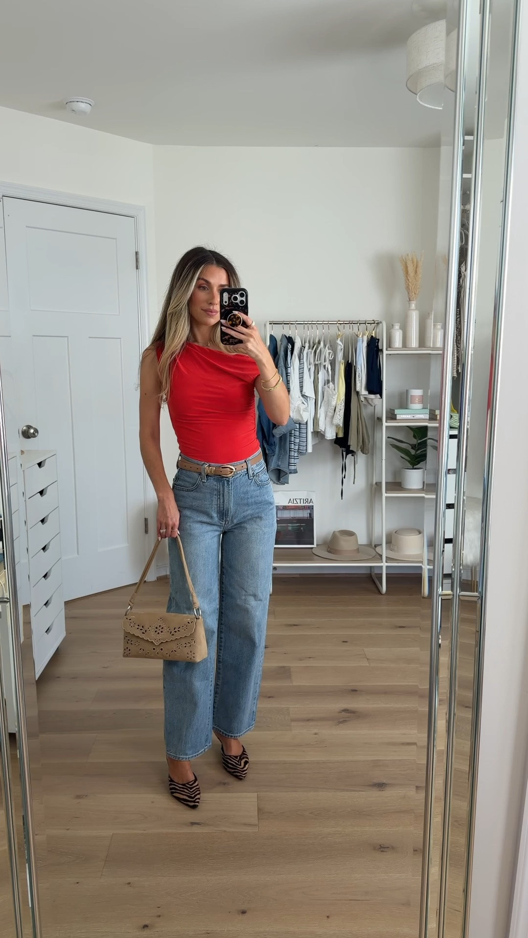 Casual chic end of summer outfit inspo 
+ asymmetrical top: xs 
+ aritzia denim forum jeans: 24 | im 5’2 and these are an ankle length so they fit perfectly 
+ Ziger print kitten heels: true to size

#LTKootd #LTKPetite #LTKSeasonal
