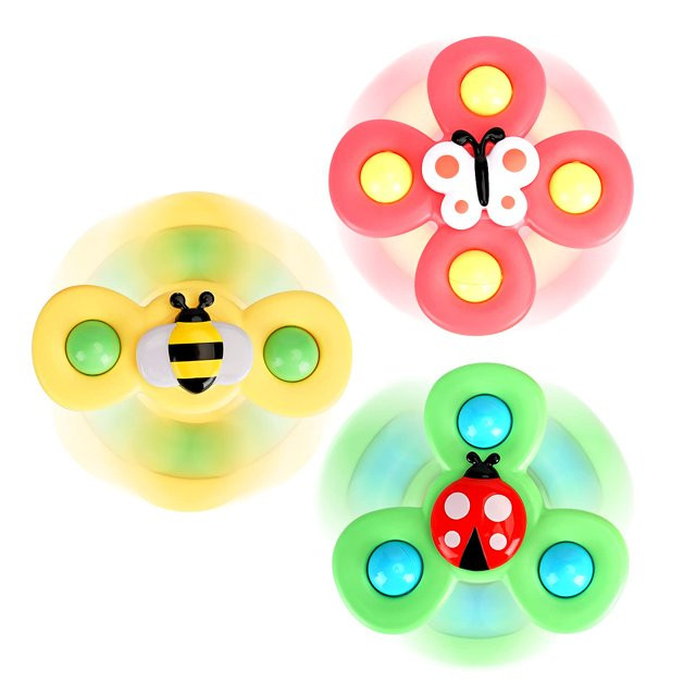 ALASOU 3PCS Suction Cup Spinner Toys for 1 Year Old Boy Girl|Spinning Top Baby Toys 6 12 18 Month... | Walmart (US)