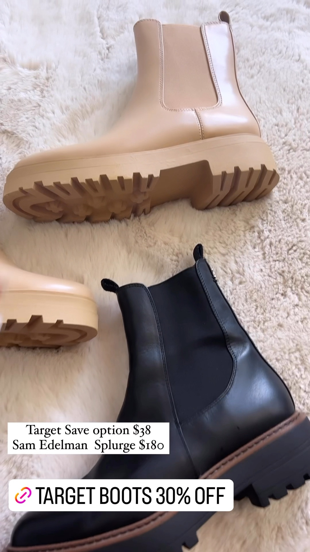 Lug boot comparison 

#LTKSeasonal #LTKunder50 #LTKsalealert