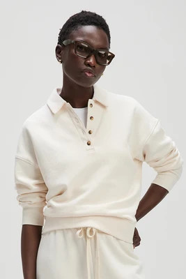 The French Terry Polo in Cream | Sold Out NYC