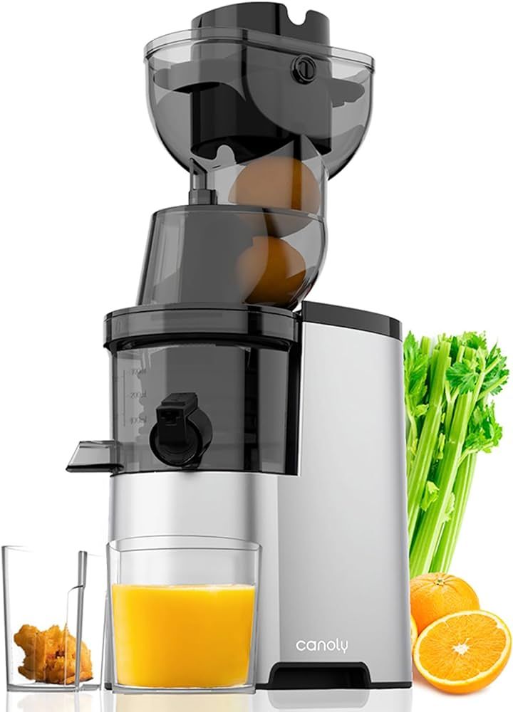 Masticating Juicer Machines, 4.1-inch(104mm) Powerful Slow Cold Press Juicer with Large Feed Chut... | Amazon (US)