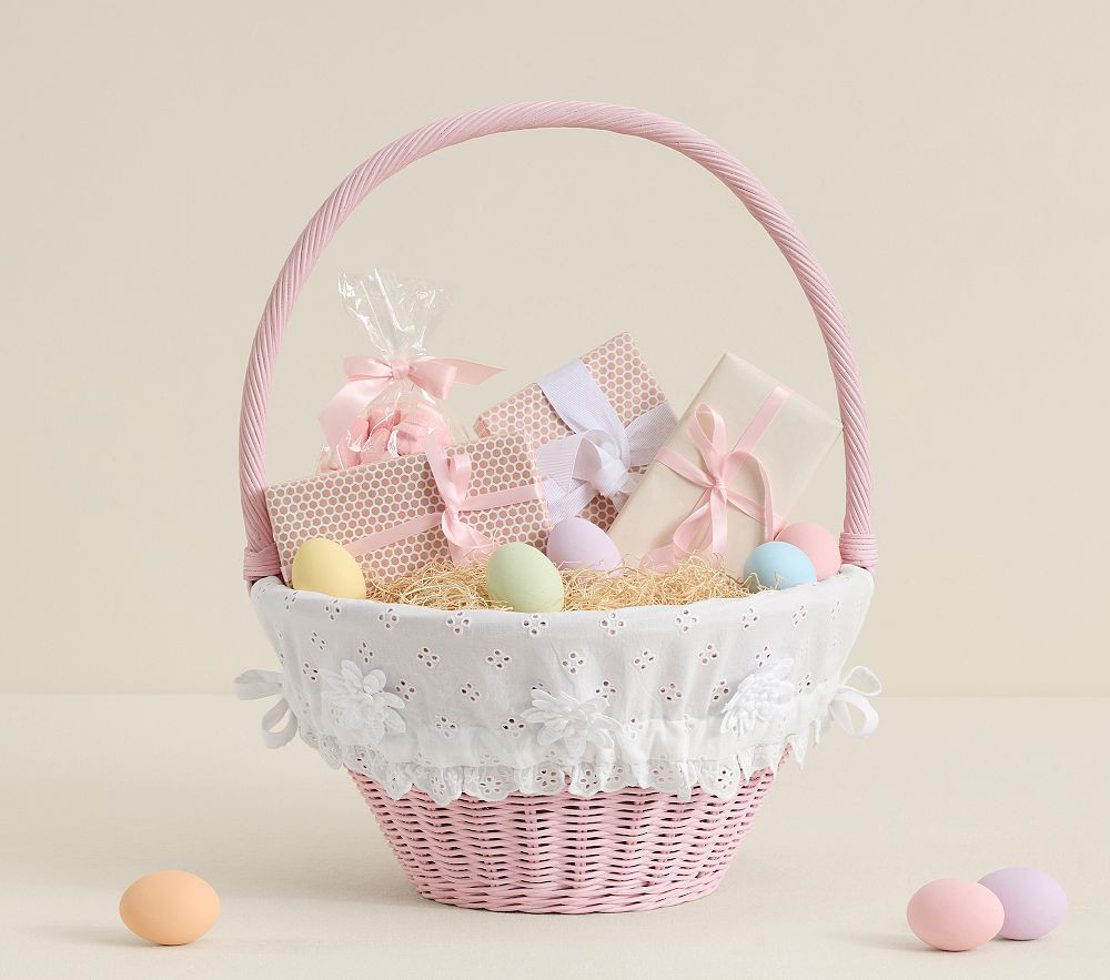 Eyelet Flower Easter Basket Liner | Pottery Barn Kids