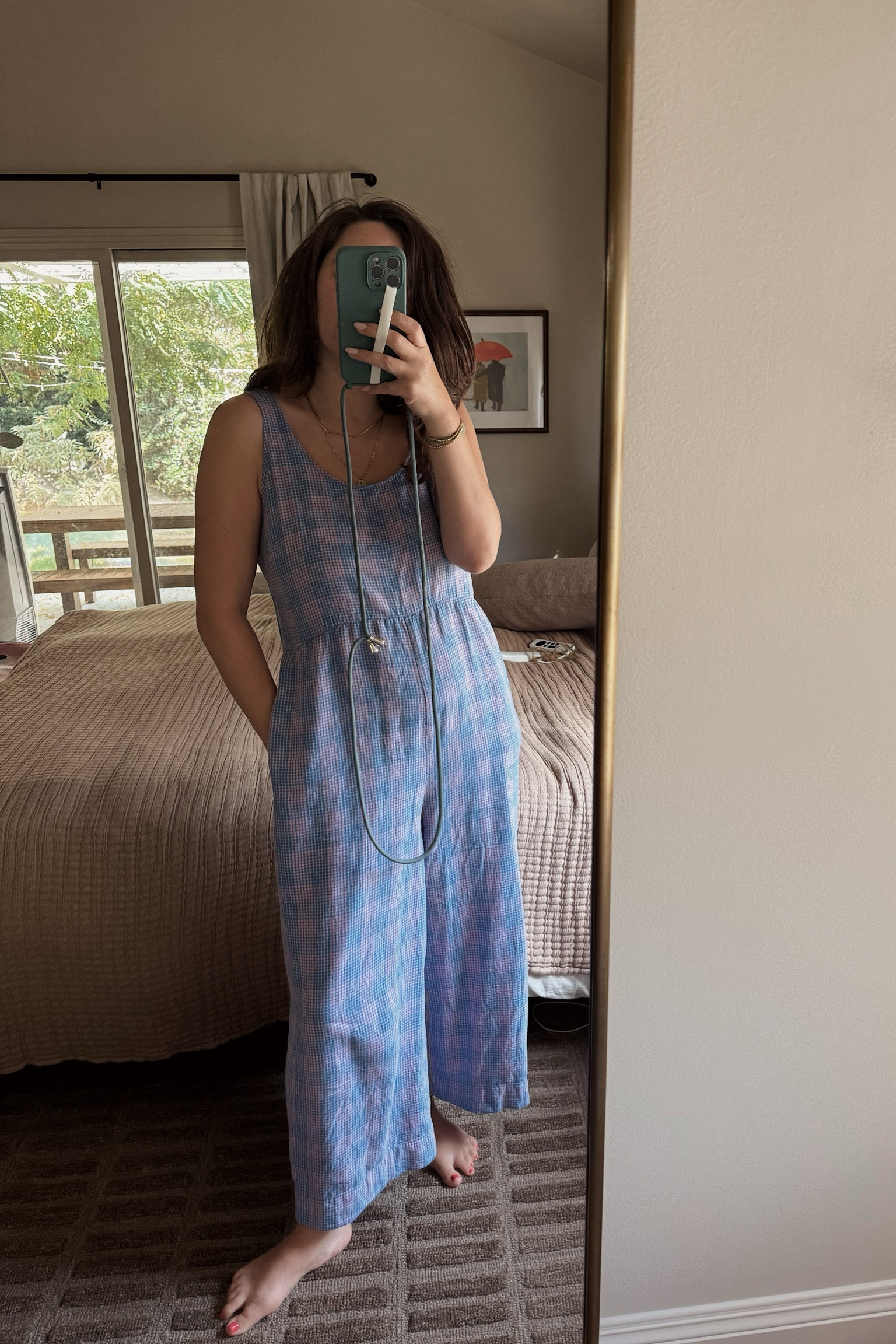 my fave jumpsuit i’ve worn all summer is on sale — $42 off!!! it’s so cozy, so lightweight in heatwaves, flattering but loose fit, doesn’t show your bra! i’m wearing a small, it fits tts and didn’t need to be shortened for petite length! 

#LTKFindsUnder100 #LTKSaleAlert #LTKStyleTip