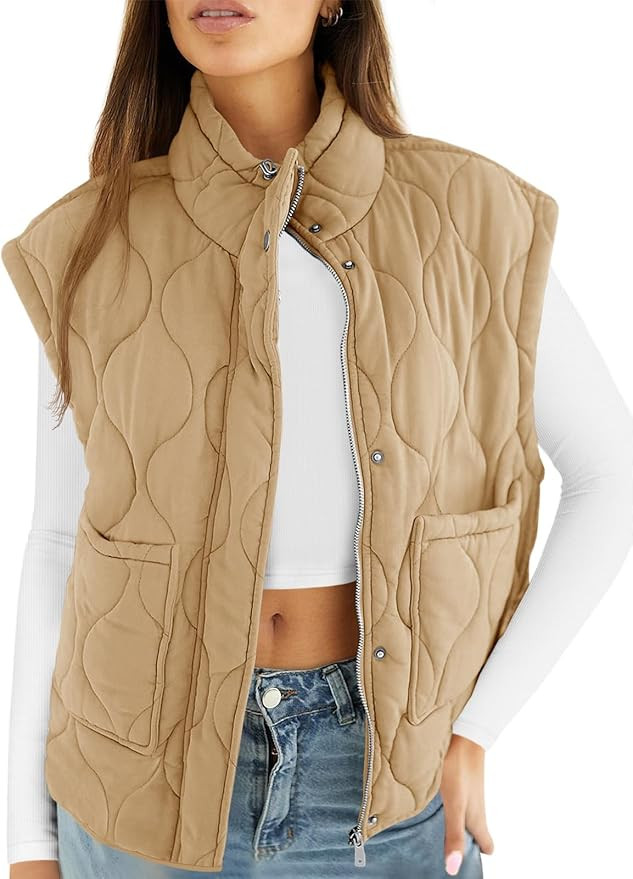 Cicy Bell Womens Quilted Puffer Vest Stand Collar Zip Up Winter Lightweight Padded Gilet Outerwea... | Amazon (US)