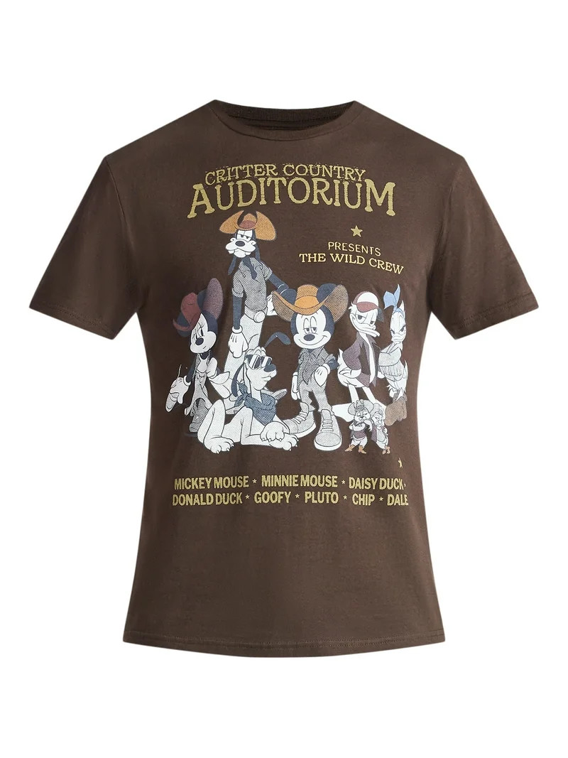 Disney Mickey and Friends Critter Country Men's and Big Men's Graphic Tee, Sizes S-3XL | Walmart (US)