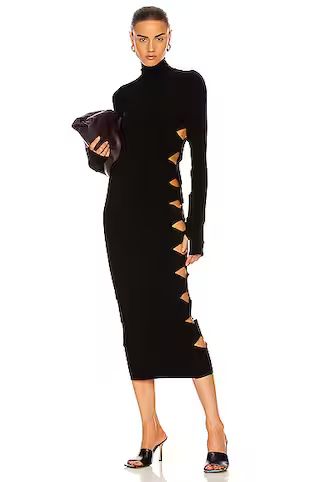 Long Sleeve Alligator Turtleneck Dress | FWRD 