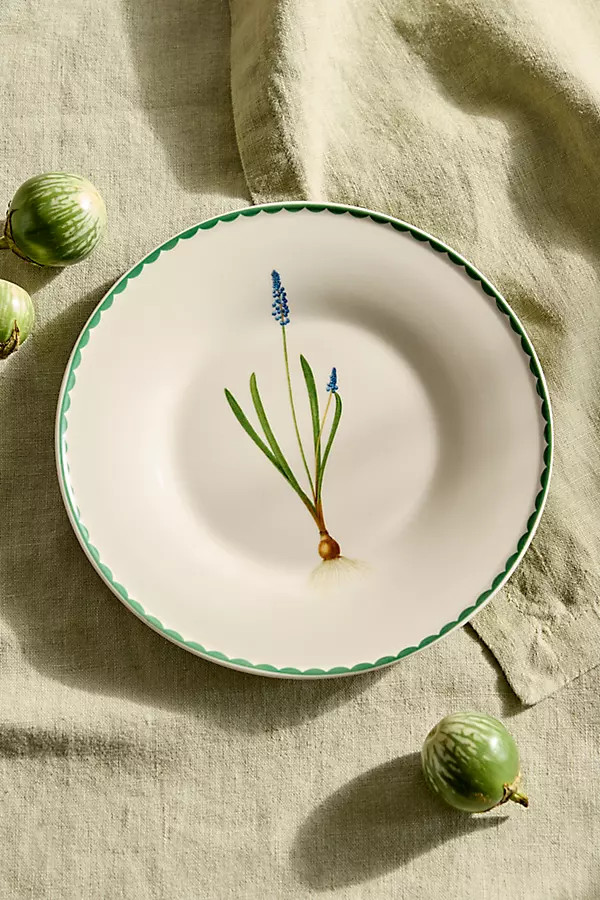 Spring Botanical Stoneware Plate | Anthropologie (US)