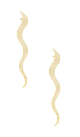 x Keren Wolf Wavy Earring in Gold | Revolve Clothing (Global)