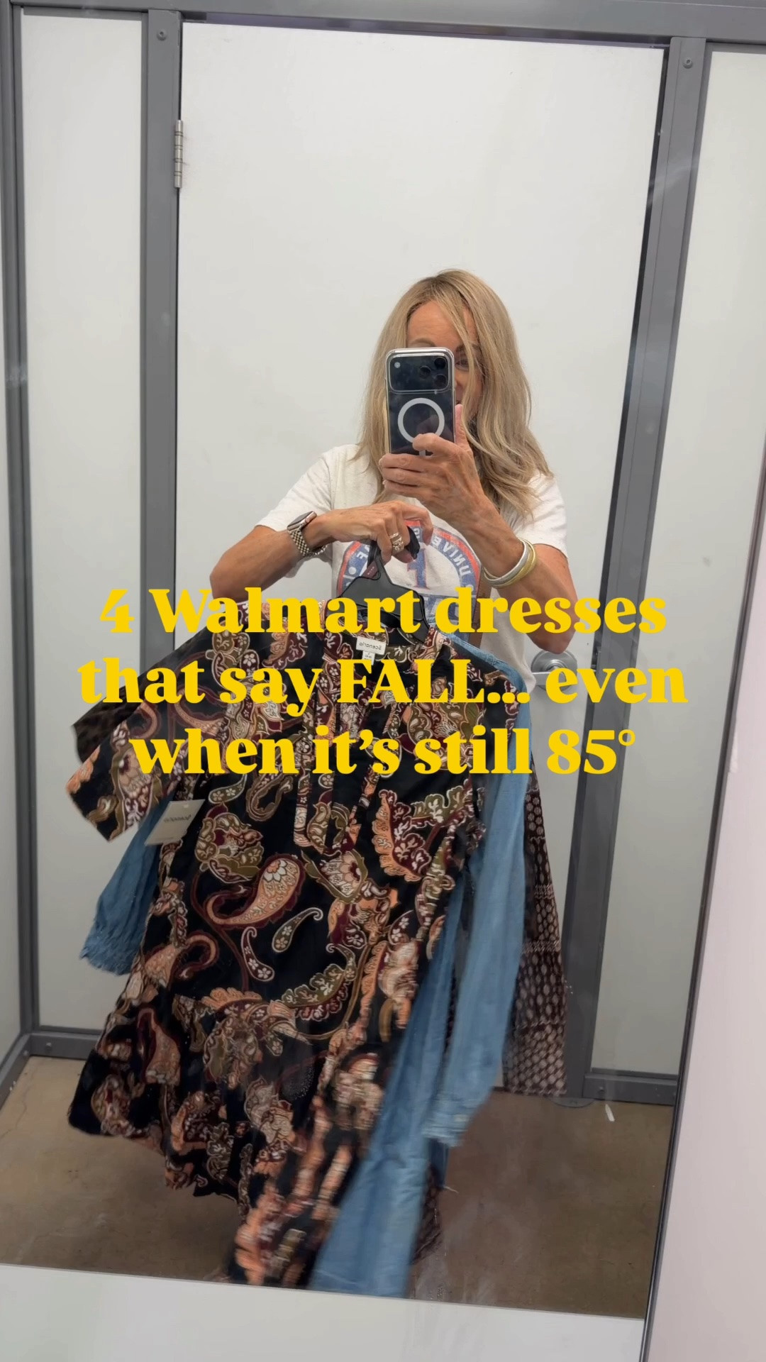 Fall is calling… but the weather hasn’t gotten the memo. 🍂😅

These 4 Walmart dresses give you all the fall vibes without having to wait for fall temperatures. Wear them now with sandals or flats, then add boots, a denim jacket or cardigan when the weather finally cools down.

And can we talk about these prints?! 😍 Affordable, easy to wear, and perfect for that tricky in-between season.

Which one are you choosing—1, 2, 3 or 4?

Wearing a small in all