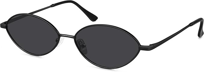 Retro Oval Sunglasses for Women Polarized UV Protection Trendy Vintage Small Sun Glasses Metal Fr... | Amazon (US)