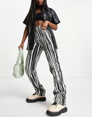 Topshop Kort jean in black stripe  | ASOS | ASOS (Global)