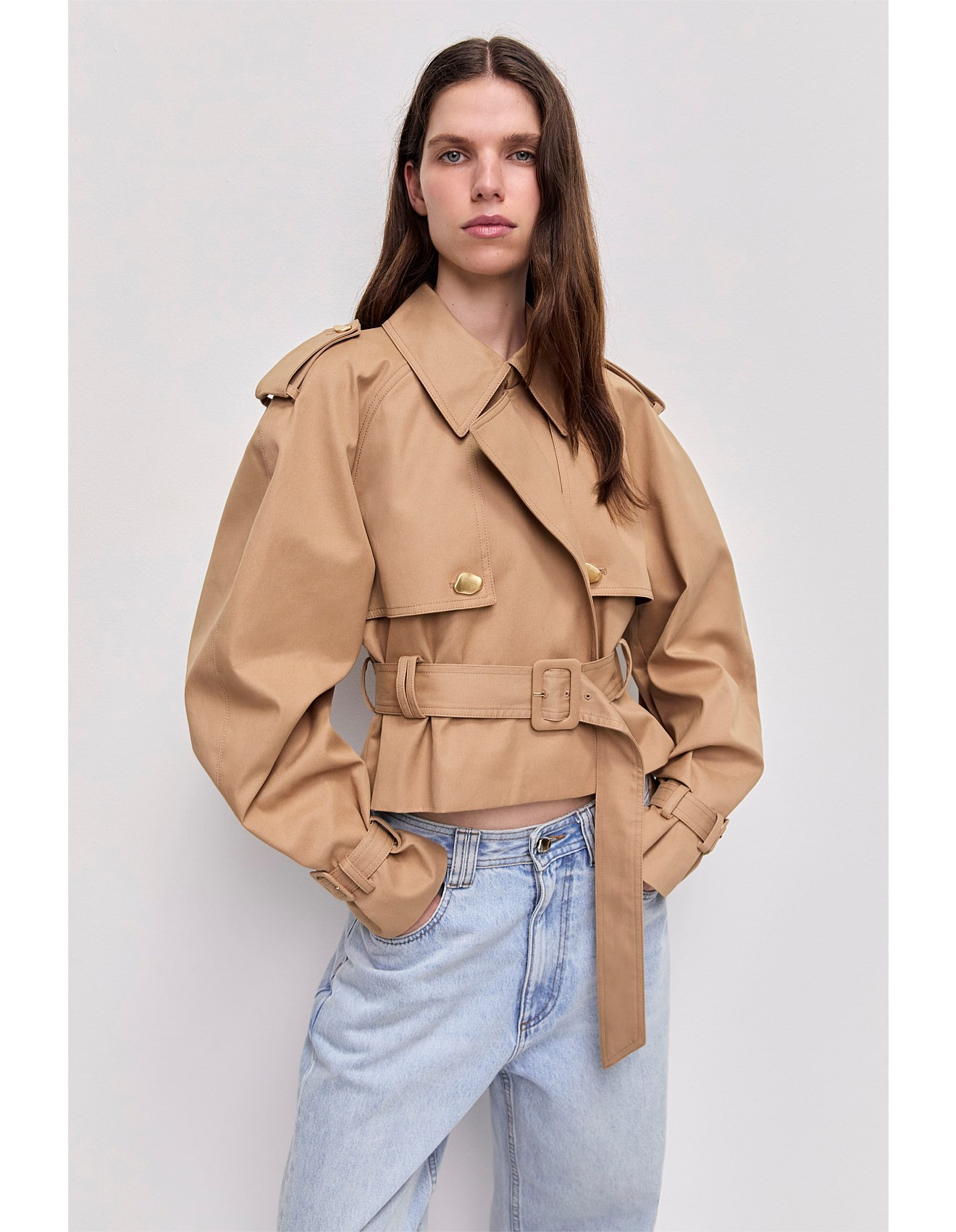 Winn Cropped Trench | David Jones (Australia & New Zealand)