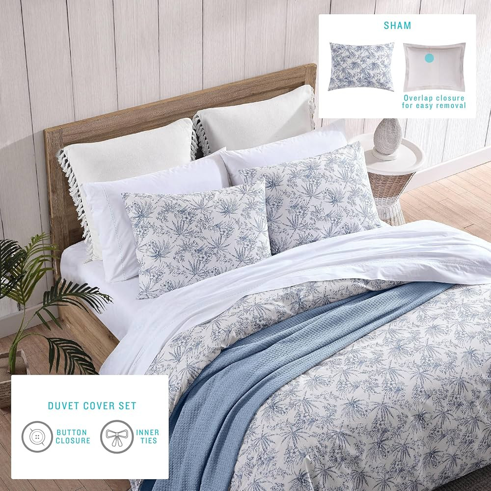Tommy Bahama - King Sheets, Cotton Percale Bedding Set, Crisp & Cool, Stylish Bedding Set (Pen an... | Amazon (US)
