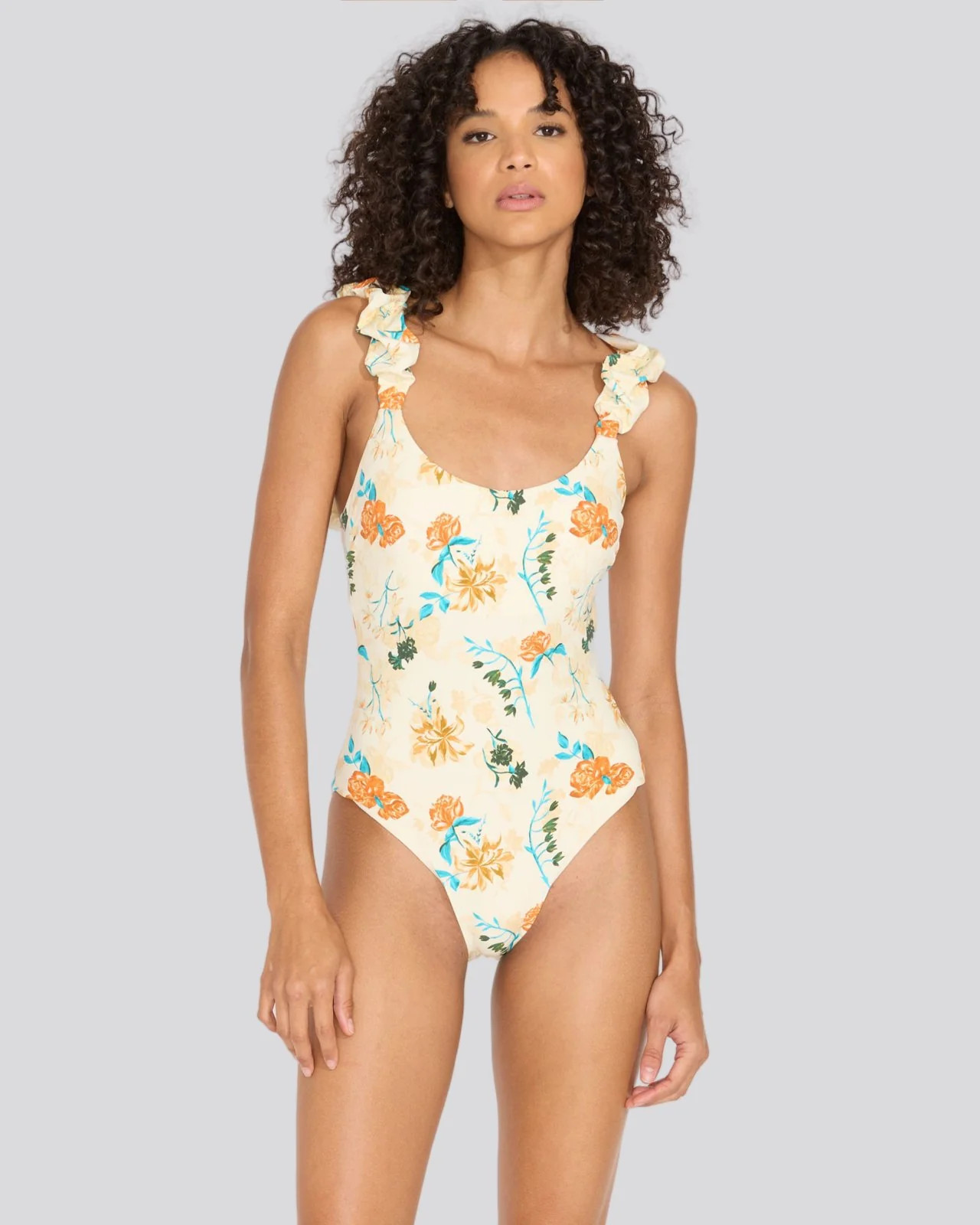 The Valencia One Piece in Brule Multi Floral | Solid & Striped