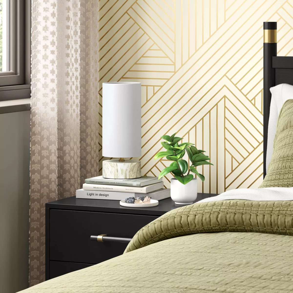 Artificial Leaf Plant - Threshold™: Peperomia Caperata in Melamine Pot, Indoor Faux Flora Decor | Target