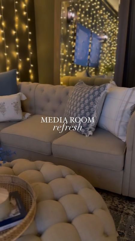 Media room refresh featuring new pillows from my collection at Walmart! 

#LTKSpringSale #LTKSeasonal #LTKhome