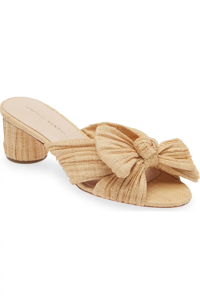 Loeffler Randall Emilia Knot Raffia Slide Sandal (Women) | Nordstrom | Nordstrom