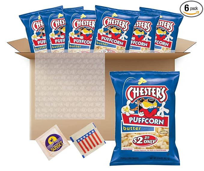Chesters Butter Puffcorn 3.25 oz (6 Pack) | Amazon (US)