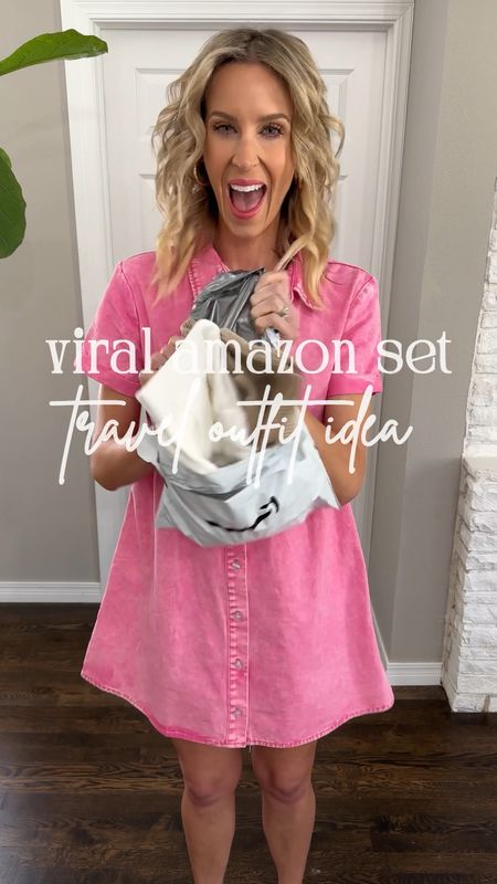 Viral Amazon free people lookalike set! Amazon matching sweater set that looks just like the free people one! Comes in shorts and pants version! I wore the shorts version for our recent travels and it was perfect! True to size and so cute! 

#LTKunder50 #LTKunder100