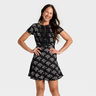 Women's Short Sleeve Mini A-Line Dress - Universal Thread™ | Target
