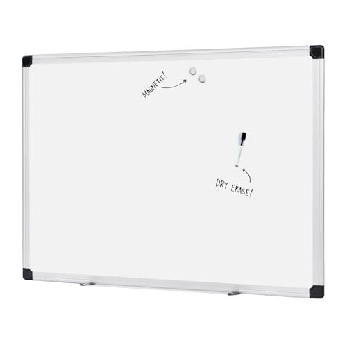 Amazon Basics Magnetic Whiteboard/Dry Erase Board, 36 x 48-inch, Aluminum Frame, Silver/White | Amazon (US)