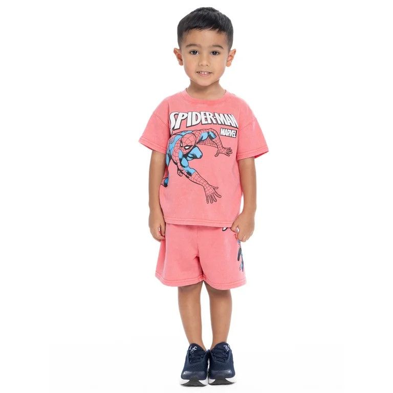 Spider-Man Toddler Boys Graphic Tee and Shorts Set, 2-Piece, Sizes 12M-5T | Walmart (US)