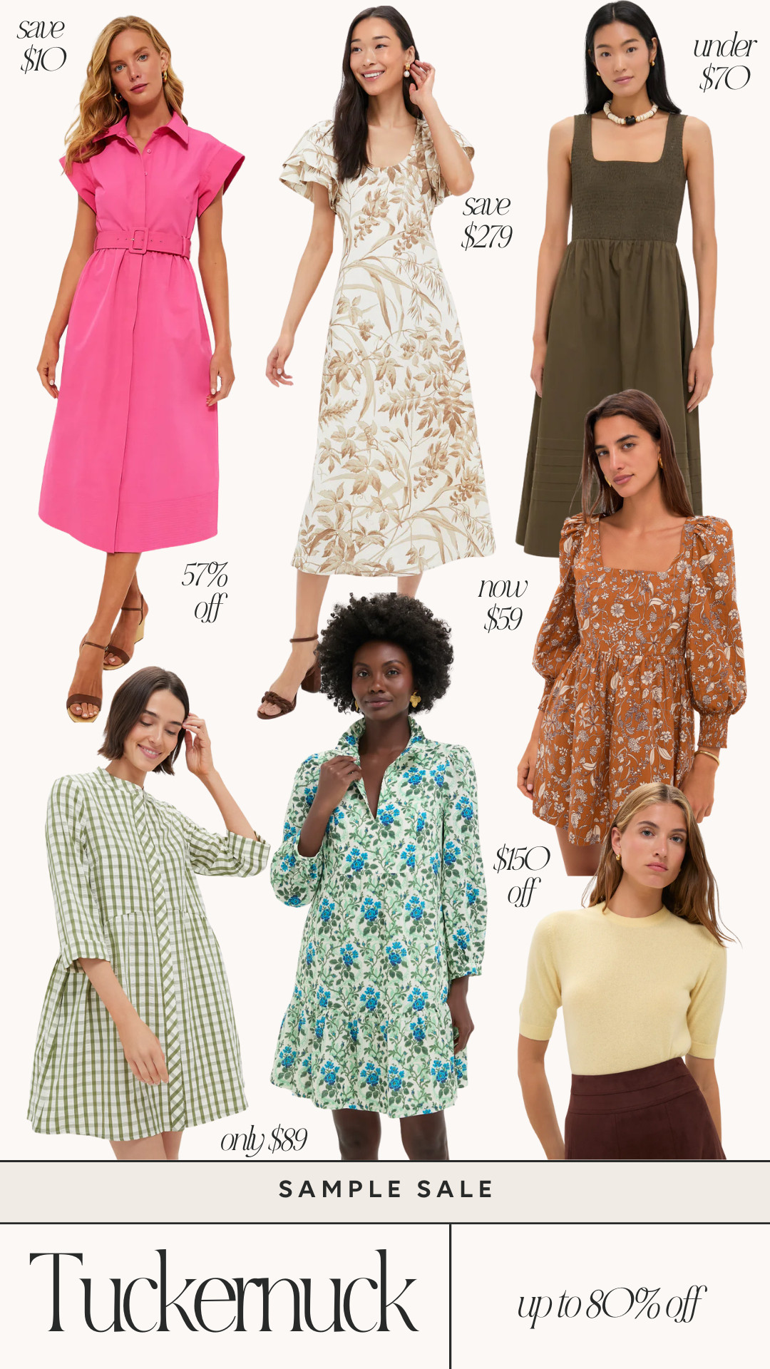 Tuckernuck sample sale favorites! Up to 80% off these gorgeous spring pieces! 

 

#LTKootd #LTKSeasonal #LTKSaleAlert