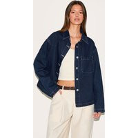 Indigo Long Sleeve Denim Shirt | PrettyLittleThing US