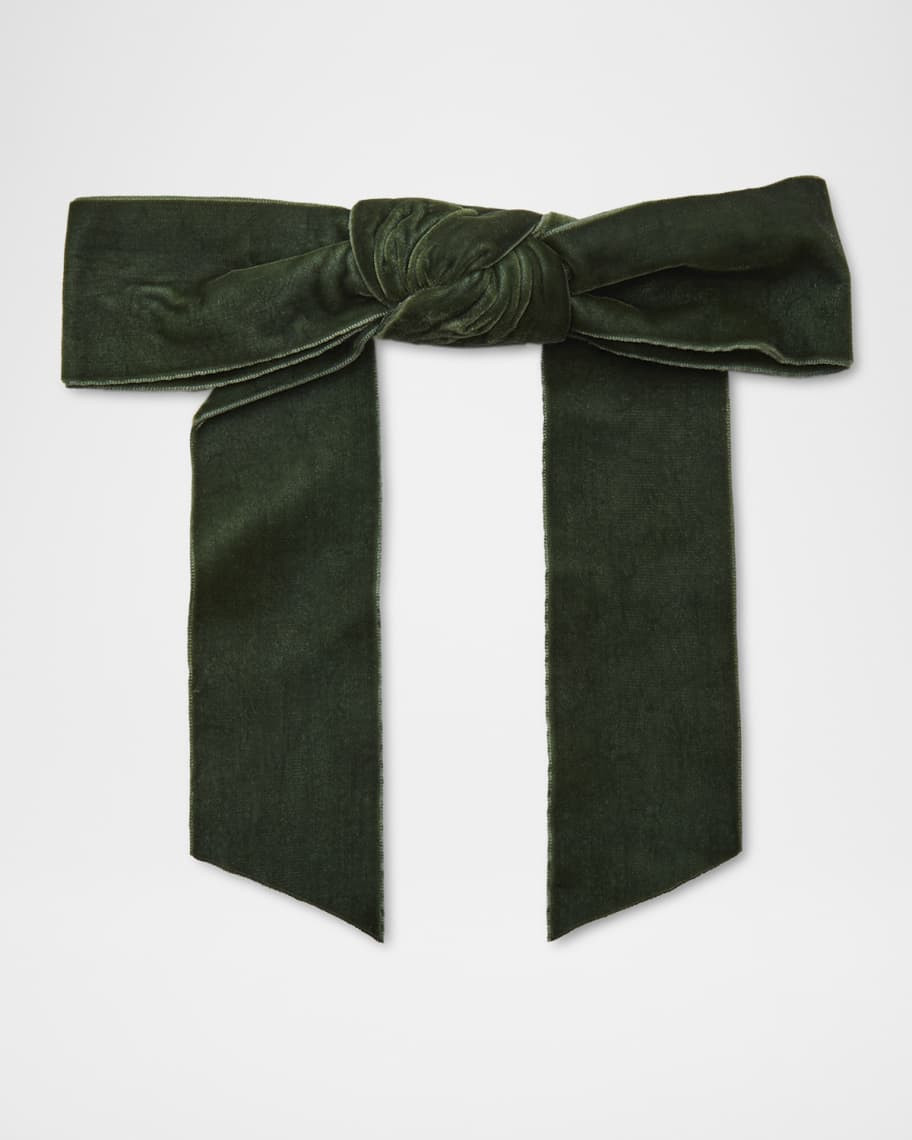 Lele Sadoughi Shirley Velvet Bow Barrette | Neiman Marcus