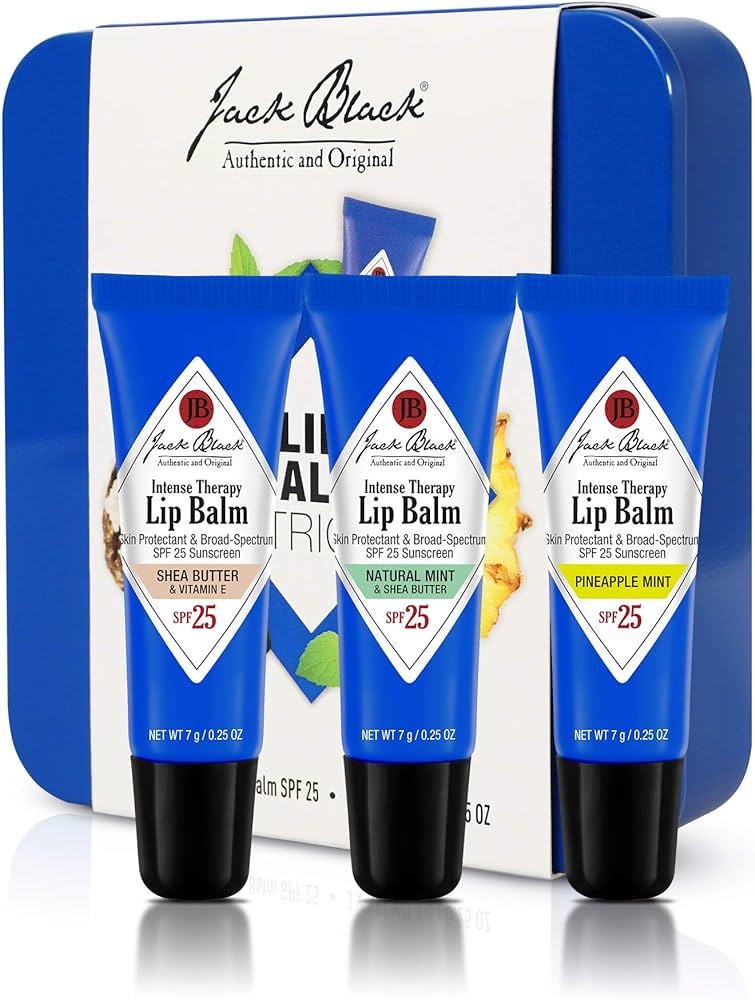 Jack Black Intense Therapy Lip Balm Stocking Stuffers for Adults, Jack Black Lip Balm SPF 25, Lip... | Amazon (US)